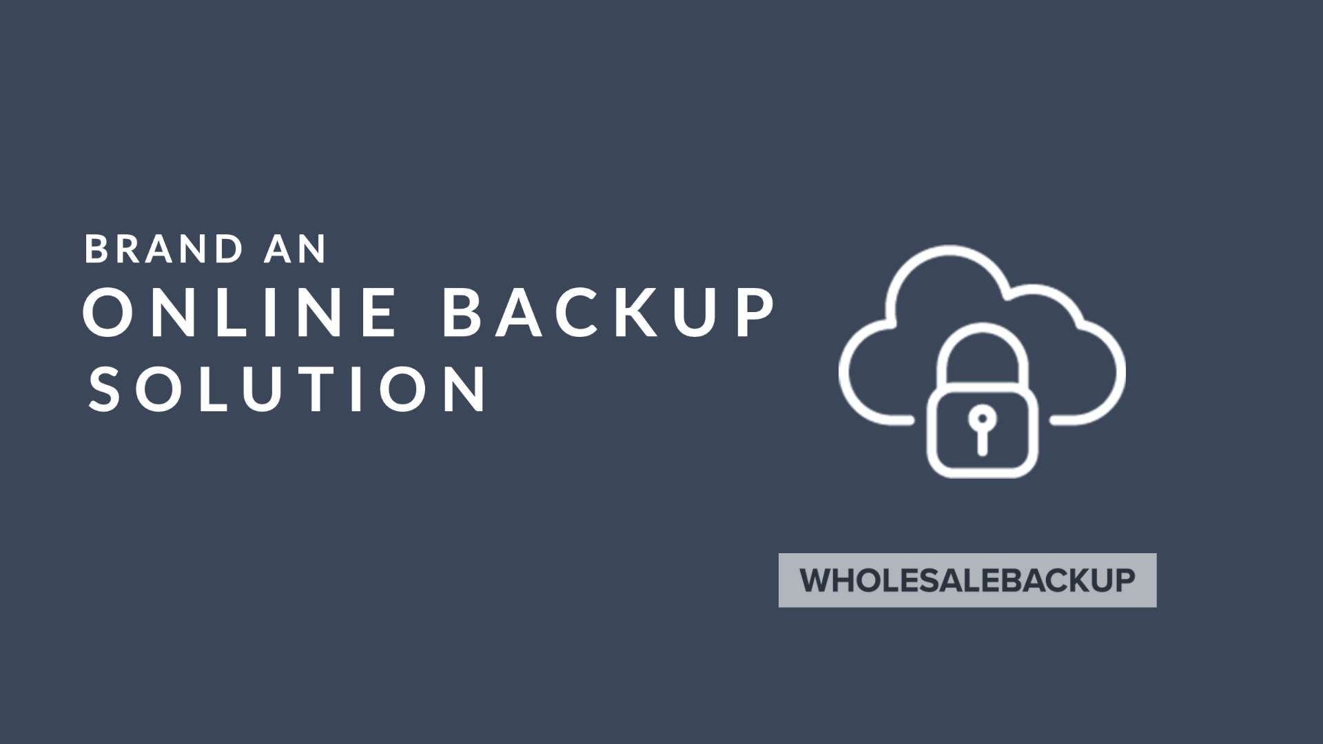 Brand an online backup solution using WholesaleBackup