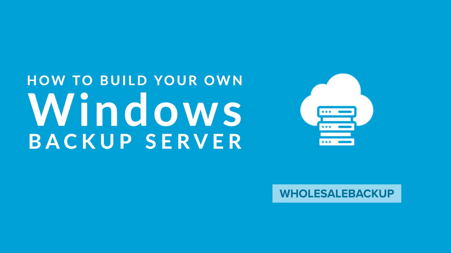 How to build your own Backup Server